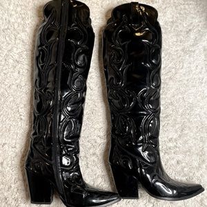 Black thigh high Jeffrey Campbell boots